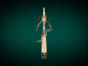 low poly chopper bike 3D Model