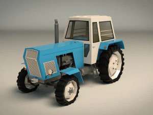 tracteur low poly 02 Modèle 3D
