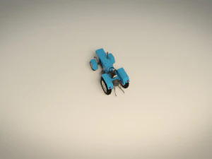 tracteur low poly 02 Modèle 3D