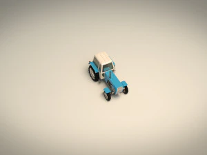 tracteur low poly 02 Modèle 3D