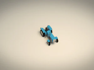tracteur low poly 02 Modèle 3D