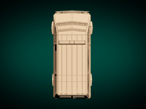low poly police van 04 Model 3D