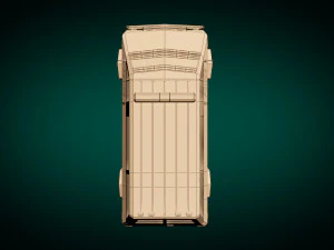 low poly police van 04 3D Model