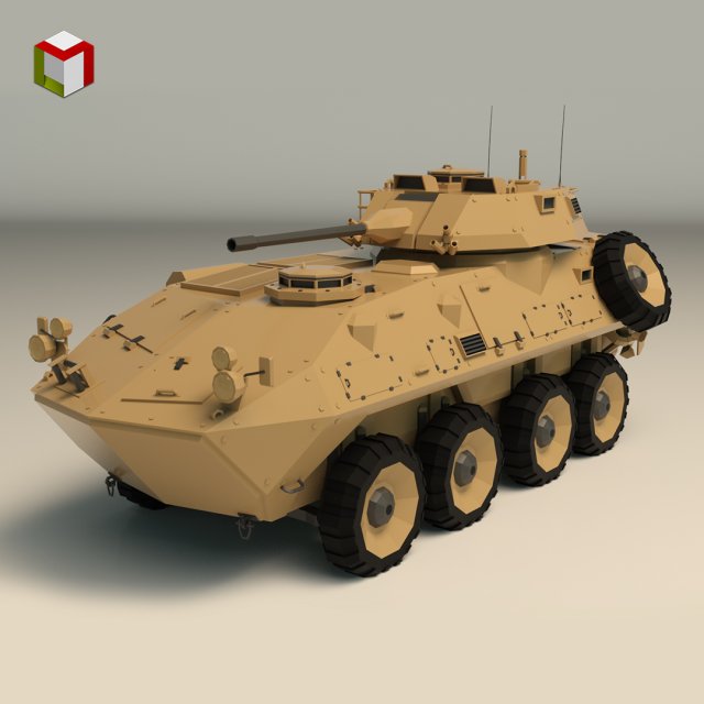 low poly tank 05 3D Model .c4d .max .obj .3ds .fbx .stl .blend 