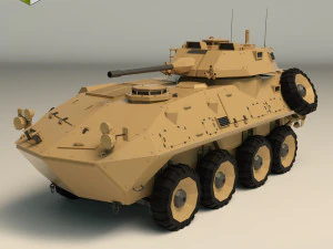 низькополігональний танк 05 3D Модель