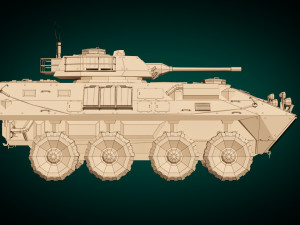 low poly tank 05 3D Model