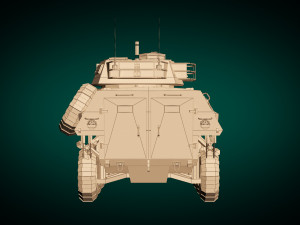 low poly tank 05 3D Model