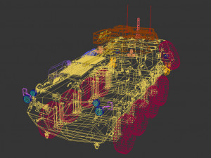 low poly tank 05 3D Model