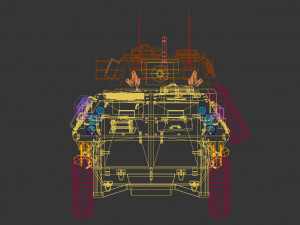 low poly tank 05 3D Model