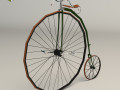 low poly antique bike 3D Model