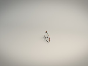 low poly antique bike Model 3D