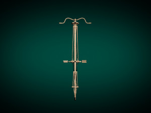 low poly antique bike Model 3D