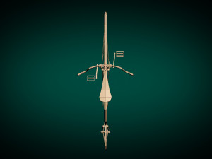 low poly antique bike Model 3D
