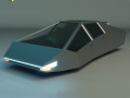 Low Poly Sci-Fi Car 03 Modelo 3D
