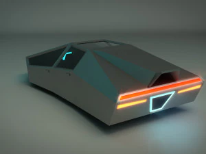 Auto di fantascienza low poly 03 Modello 3D