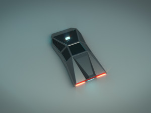 low poly sci-fi car 03 Model 3D