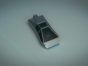 low poly sci-fi car 03 Model 3D