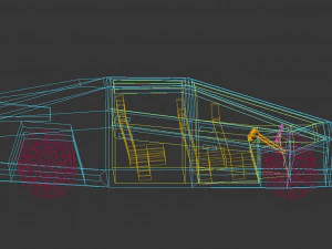 Auto di fantascienza low poly 03 Modello 3D