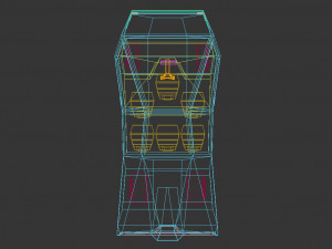 low poly sci-fi car 03 Model 3D