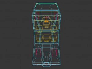 Auto di fantascienza low poly 03 Modello 3D