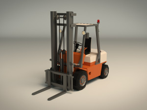 low poly forklift 01 3D Model