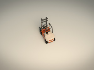 low poly forklift 01 3D Model