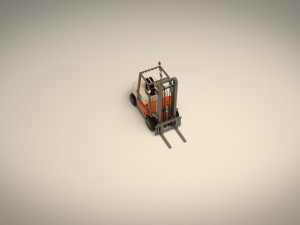 low poly forklift 01 3D Model