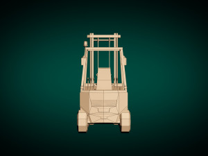 low poly forklift 01 3D Model
