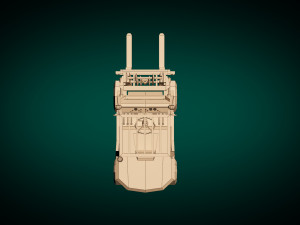 low poly forklift 01 3D Model