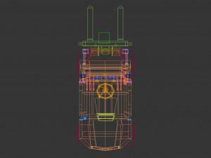 low poly forklift 01 3D Model