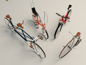 low poly bike pack 02 3D Model