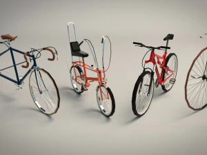 low poly bike pack 02 3D Model