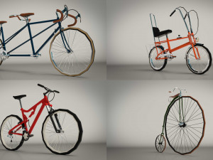 low poly bike pack 02 3D Model