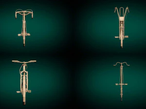 low poly bike pack 02 3D Model