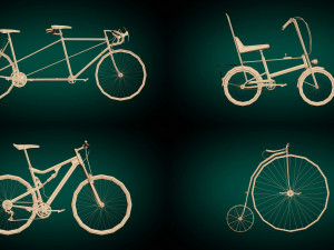 low poly bike pack 02 3D Model