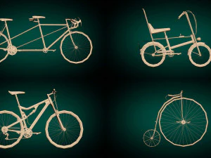 low poly bike pack 02 3D Model