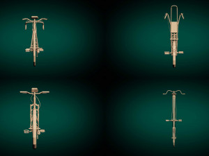 low poly bike pack 02 3D Model