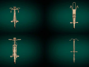 low poly bike pack 02 3D Model