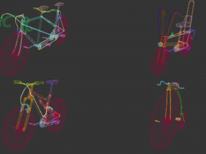 low poly bike pack 02 3D Model