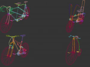 low poly bike pack 02 3D Model