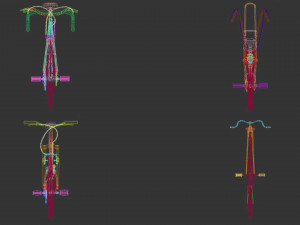 low poly bike pack 02 3D Model