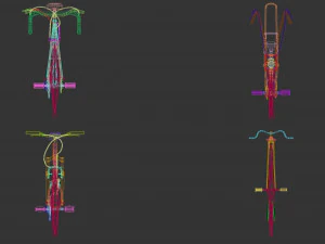 low poly bike pack 02 3D Model