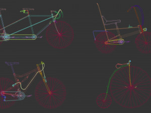low poly bike pack 02 3D Model