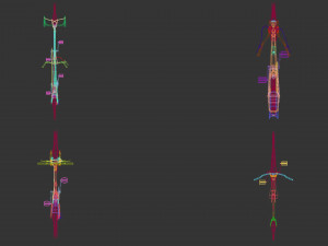 low poly bike pack 02 3D Model