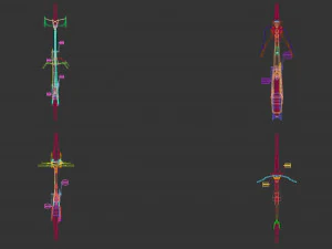 low poly bike pack 02 3D Model