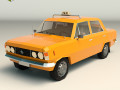 low poly taxi cab 04 Modelo 3D