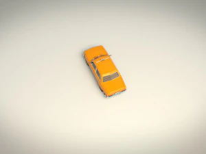 low poly taxi cab 04 3D Model