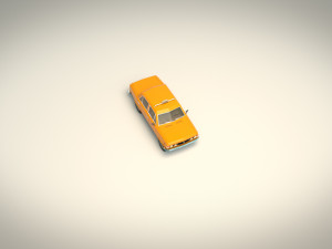 low poly taxi cab 04 Model 3D