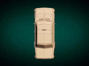 low poly taxi cab 04 Model 3D