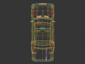 low poly taxi cab 04 Model 3D